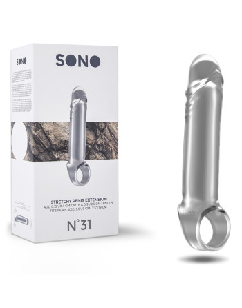 FUNDA CON EXTENSIÓN PARA EL PENE SONO Nº31 TRANSPARENTE