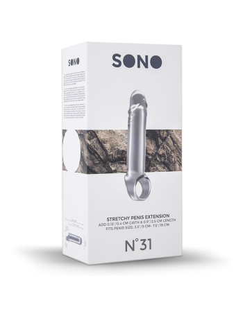 FUNDA CON EXTENSIÓN PARA EL PENE SONO Nº31 TRANSPARENTE