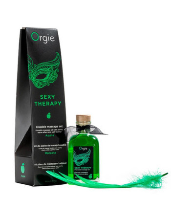 KIT DE MASAJE LIPS SEXY THERAPY DE MANZANA 100ML ORGIE