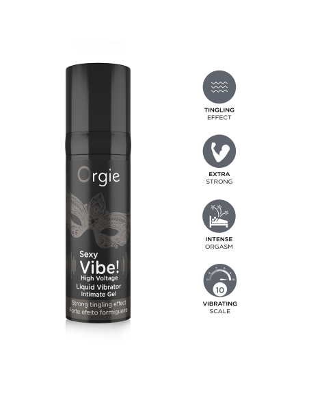 GEL COM VIBRAÇÃO SEXY VIBE HIGH VOLTAGE 15ML ORGIE