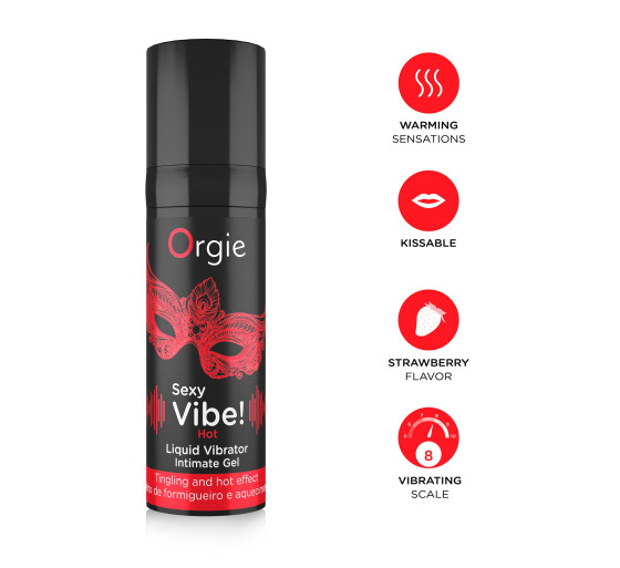 GEL CON EFECTO DE VIBRACIÓN Y CALOR  SEXY VIBE 15ML ORGIE