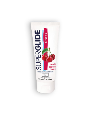 LUBRIFICANTE COMESTÍVEL HOT™ SUPERGLIDE CEREJA 75ML