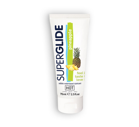 LUBRICANTE COMESTIBLE HOT™ SUPERGLIDE PIÑA 75ML