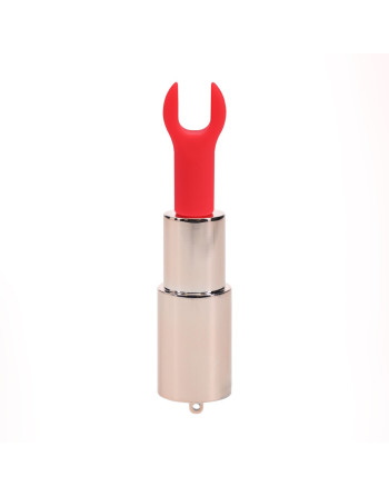 VIBRADOR CON 4 ACCESORIOS DIAMOND LIPSTICK IRIDESCENT LOVELINE