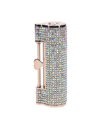 VIBRADOR CON 4 ACCESORIOS DIAMOND LIPSTICK IRIDESCENT LOVELINE