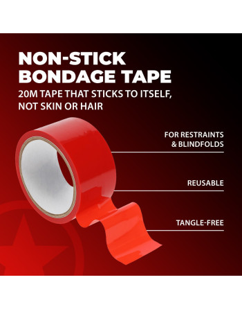 CINTA BONDAGE PVC NON-STICK 20 M ROJA OUCH!