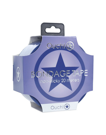 CINTA BONDAGE PVC NON-STICK 20 M AZUL MARINO OUCH!