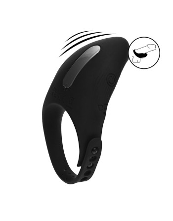 ANEL VIBRATÓRIO E AJUSTÁVEL PARA O PÉNIS EM SILICONE PRETO LEVELZ