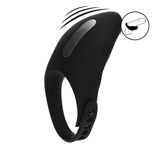 ANILLO VIBRATORIO Y AJUSTABLE PARA EL PENE DE SILICONA NEGRA LEVELZ