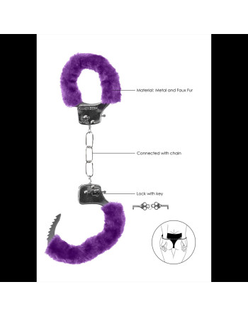 ESPOSAS CON PELUCHE PLEASURE FURRY HANDCUFFS MORADAS