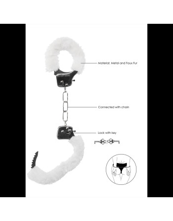 ESPOSAS CON PELUCHE PLEASURE FURRY HANDCUFFS BLANCAS