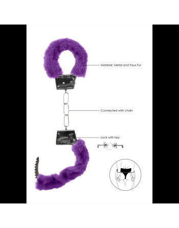ESPOSAS CON PELUCHE BEGINNER'S FURRY HANDCUFFS MORADAS