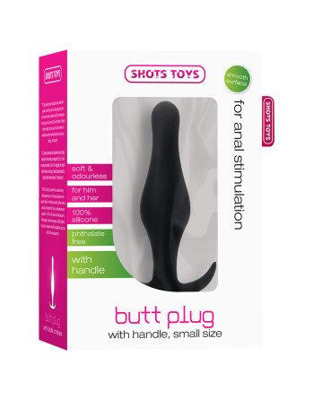 PLUG ANAL BUTT PLUG CON MANGO NEGRO PEQUEÑO