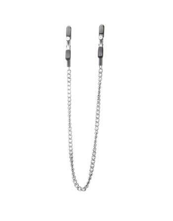 PINZAS PARA PEZONES OUCH! ADJUSTABLE NIPPLE CLAMPS PLATEADAS