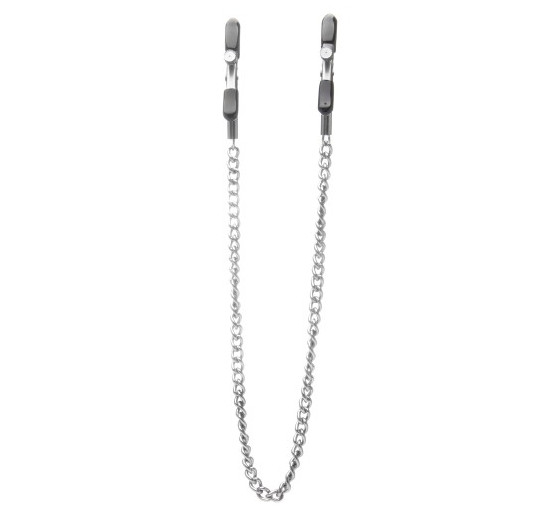 PINZAS PARA PEZONES OUCH! ADJUSTABLE NIPPLE CLAMPS PLATEADAS