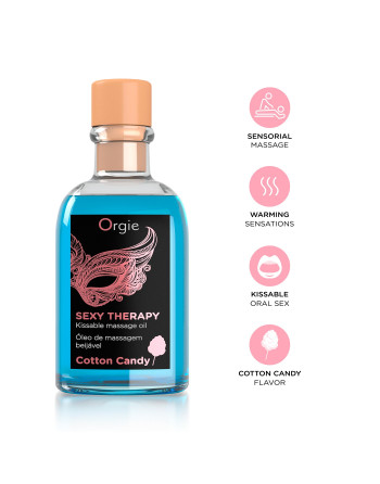 KIT DE MASAJE LIPS SEXY THERAPY ALGODÓN DULCE 100ML ORGIE