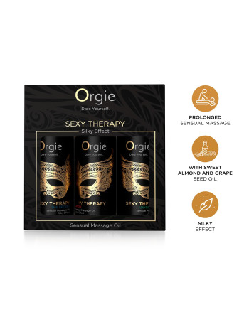 SET DE ACEITES DE MASAJE SEXY THERAPY SENSUAL MINI SIZE 3X30ML ORGIE