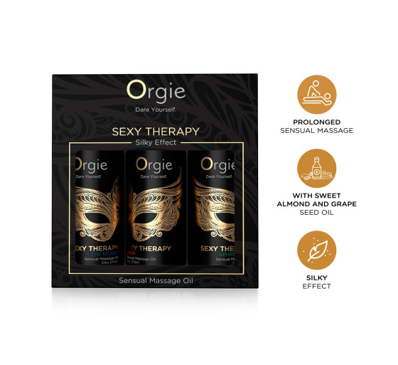 SET DE ACEITES DE MASAJE SEXY THERAPY SENSUAL MINI SIZE 3X30ML ORGIE