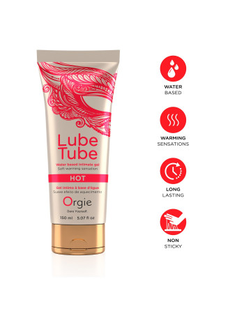 LUBRICANTE A BASE DE AGUA CON EFECTO CALOR LUBE TUBE 150ML ORGIE