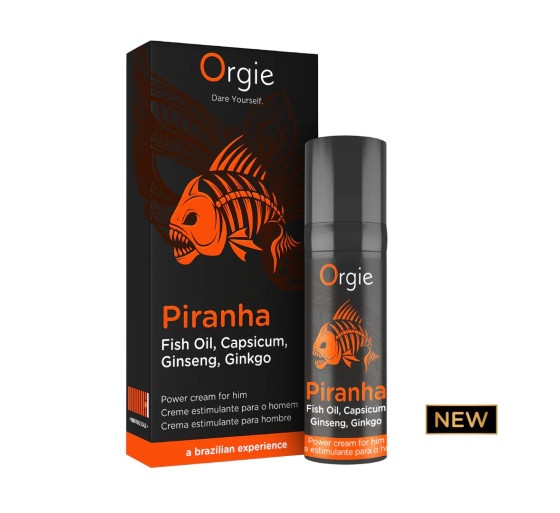 CREMA ESTIMULANTE PARA HOMBRES PIRANHA POWER CREAM 15 ML ORGIE