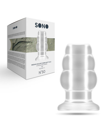 PLUG ANAL MEDIUM HOLLOW TUNNEL SONO Nº50 TRANSPARENTE