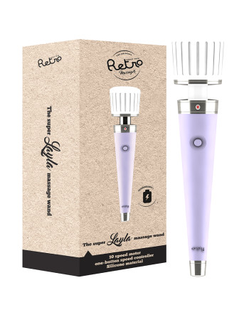 MASAJEADOR RECARGABLE RETRO LAYLA MORADO