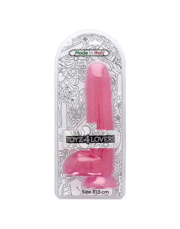 DILDO REALISTA BRUTO ROSA 31.5 CM MADE IN ITALY 