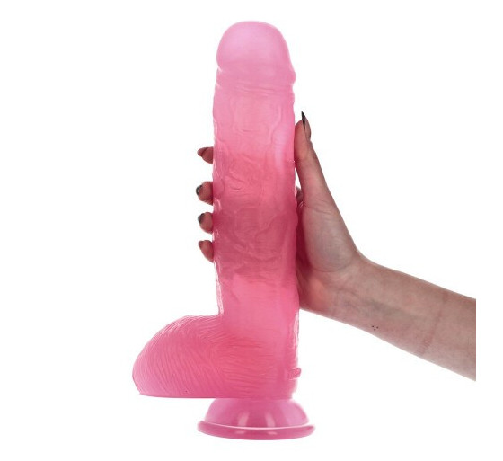 DILDO REALISTA BRUTO ROSA 31.5 CM MADE IN ITALY 