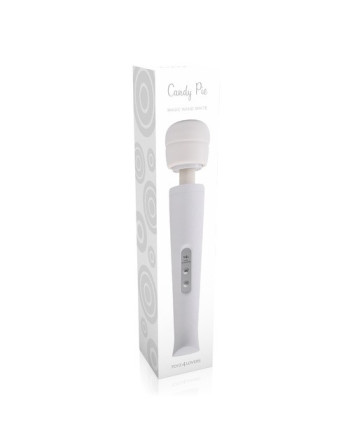 MASAGEADOR CON CARGADOR USB CANDY PIE MAGIC WAND BLANCO
