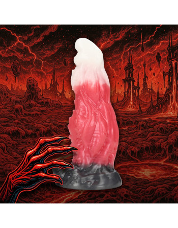 SPACE NIGHT FIEND - SILICONE DILDO - RED/WHITE