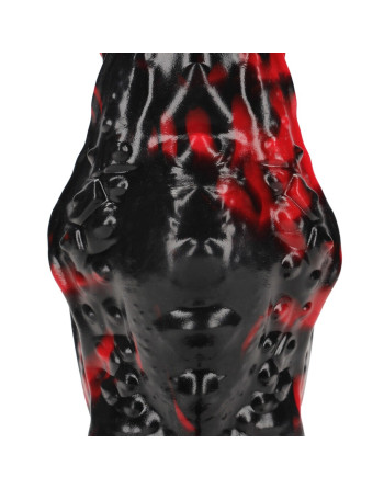 HELL NIGHT FIEND - SILICONE DILDO - RED/BLACK