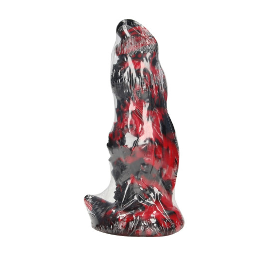 HELL NIGHT FIEND - SILICONE DILDO - RED/BLACK