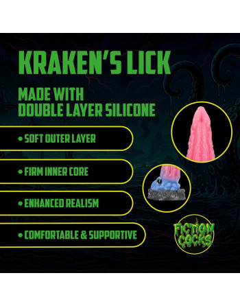 KRAKEN'S LICK - SILICONE DILDO - BLUE/RED