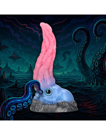 KRAKEN'S LICK - SILICONE DILDO - BLUE/RED