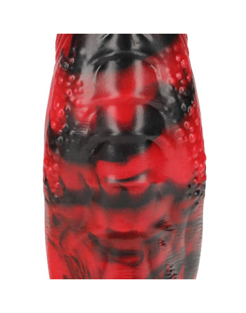DARK LYCAN SPAWN - SILICONE DILDO - RED/BLACK