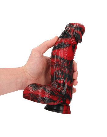 DARK LYCAN SPAWN - SILICONE DILDO - RED/BLACK