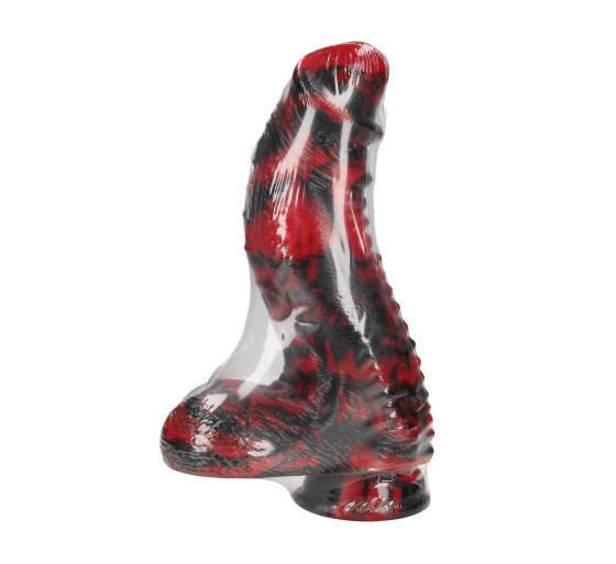 DARK LYCAN SPAWN - SILICONE DILDO - RED/BLACK