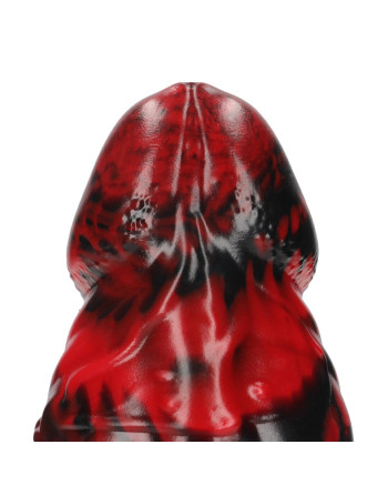 DEMON MASTER - SILICONE DILDO - RED/BLACK