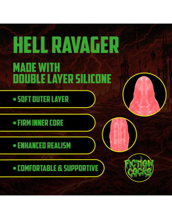 HELL RAVAGER - SILICONE DILDO - RED