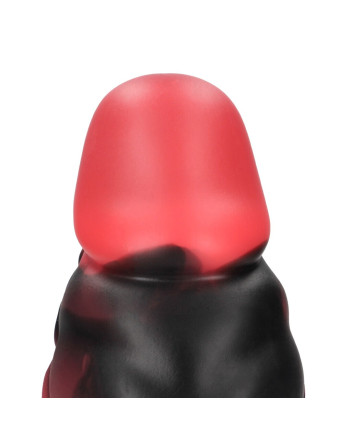 INFERNAL DEMON - SILICONE DILDO - RED/BLACK