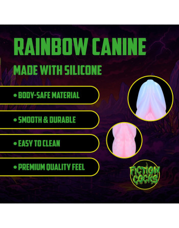 RAINBOW CANINE - SILICONE BUTT PLUG - RAINBOW
