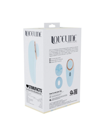 AURIE - AIRTAP VIBRATOR WITH TWO HEAD ATTACHMENTS - BLUE