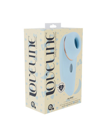 AURIE - AIRTAP VIBRATOR WITH TWO HEAD ATTACHMENTS - BLUE