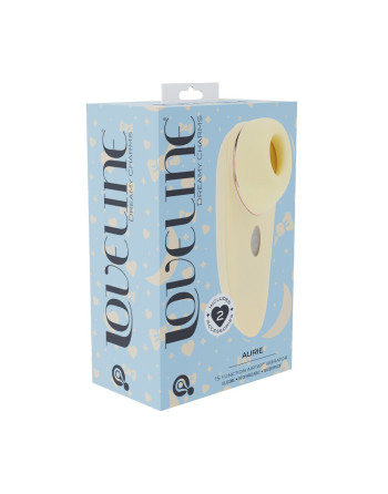 AURIE - AIRTAP VIBRATOR WITH TWO HEAD ATTACHMENTS - YELLOW