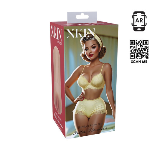 PINUP DOLLS - SLUMBER PARTY SLUT BETTIE BLOWKISS - TPE SMALL MASTURBATOR - 127G - TAN