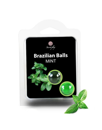 BOLAS LUBRICANTES BESABLES BRAZILIAN BALLS SABOR A MENTA 2 X 4GR