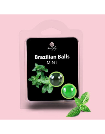 BOLAS LUBRICANTES BESABLES BRAZILIAN BALLS SABOR A MENTA 2 X 4GR