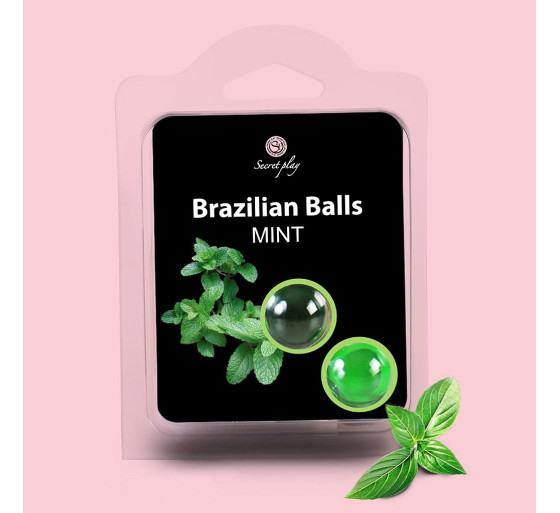BOLAS LUBRICANTES BESABLES BRAZILIAN BALLS SABOR A MENTA 2 X 4GR