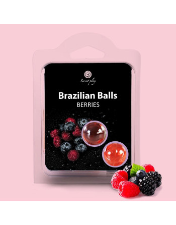 BOLAS LUBRICANTES BESABLES BRAZILIAN BALLS SABOR A FRUTAS DEL BOSQUE 2 X 4GR