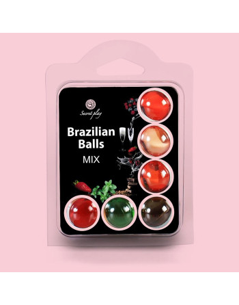 BOLAS LUBRICANTES BESABLES BRAZILIAN BALLS MULTISABORES 6 X 4GR